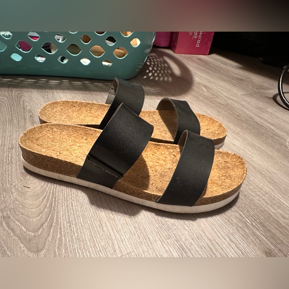 Black Cork Sandals
